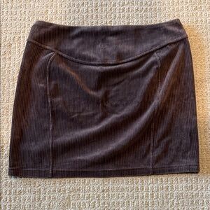Lululemon Athletica Dark Brown Pencil Skirt Velvet